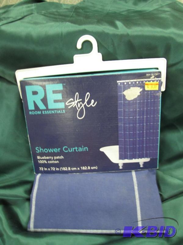 Room essentials Shower curtain Blueberry patc...