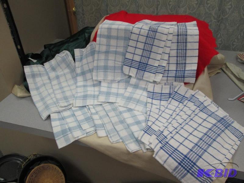Qty 21 Dish rags in light blue and dark blue...