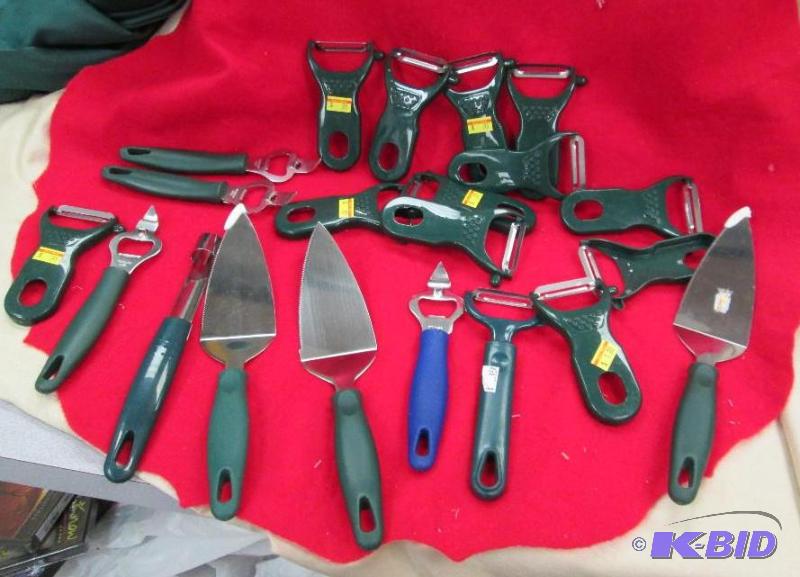 Qty 21 vegetable peeler, opener and other kit...