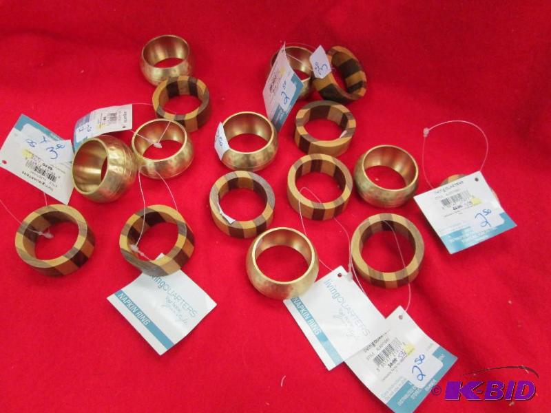 Qty 16 Kitchen napkin rings some two differen...