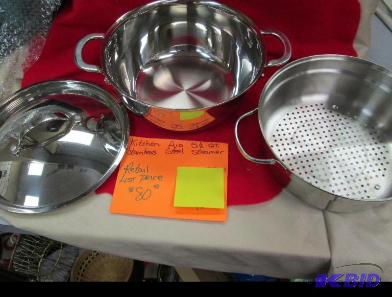 Kitchen Aid 5  Qt. Stainless steel steamer...