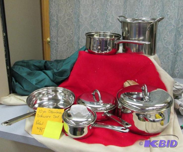 10 pc Stainless steal cookware set...