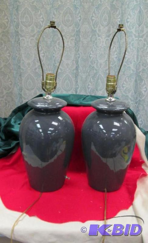 Qty 2 Living room lamps gray...
