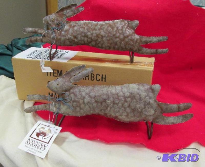 Qty 4 Running Bunny candle holder...