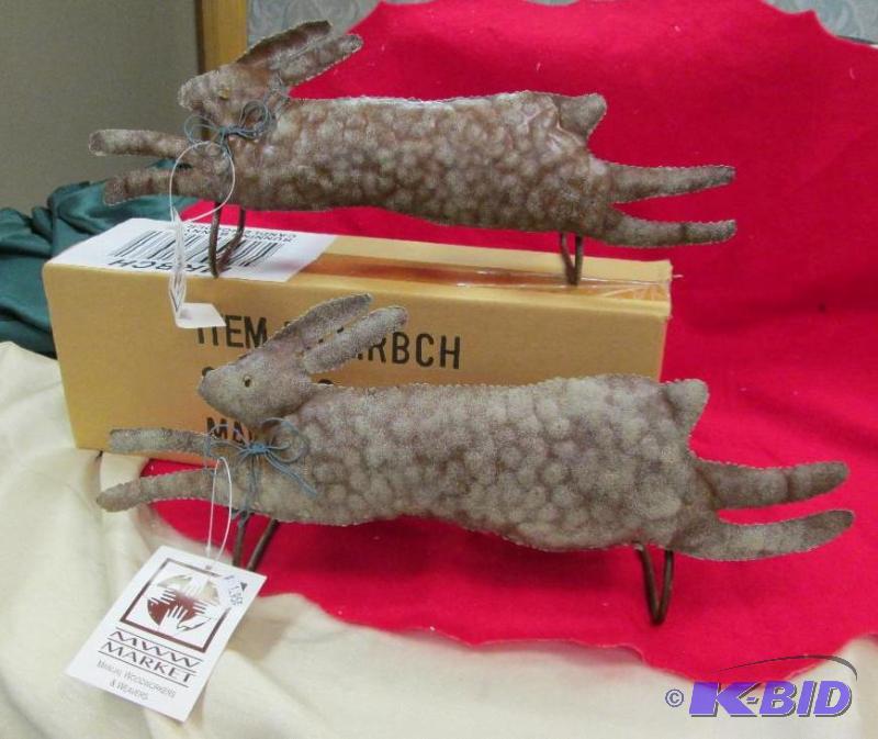 Qty 4 Running Bunny candle holder...