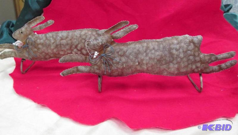 Qty 2 Running Bunny candle holder...