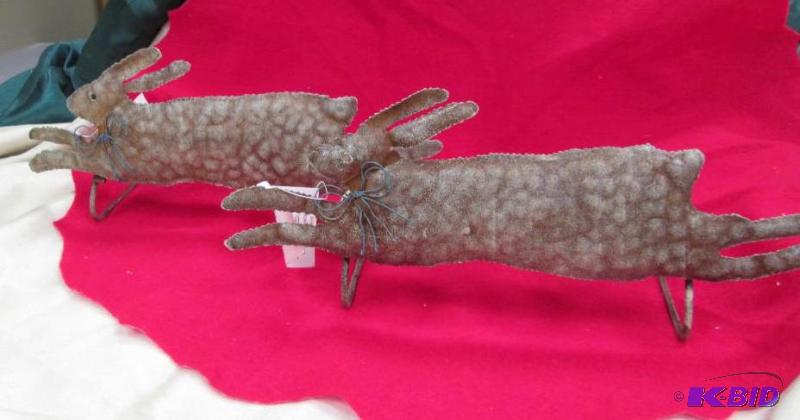 Qty 2 Running Bunny candle holder...