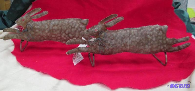 Qty 2 Running Bunny candle holder...