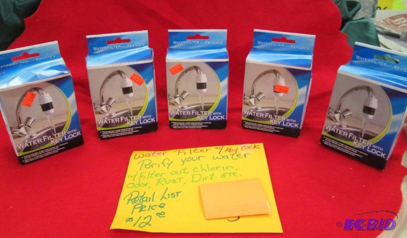 Qty 5 Water Filter w key lock Purify your wa...