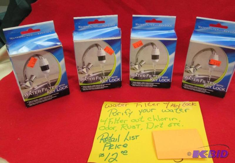 Qty 4 Water Filter w key lock Purify your wa...