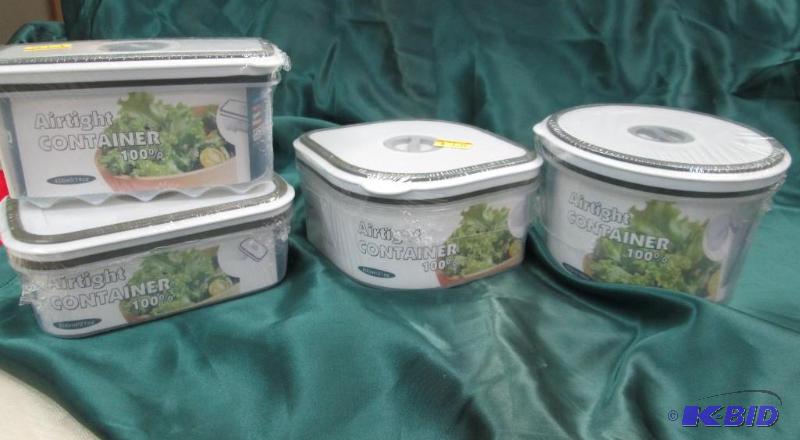 Qty 4 Airtight container different kinds of s...