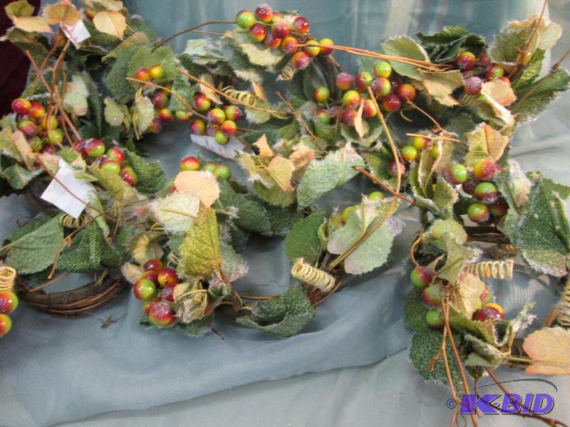Candle ring leaves and grapes qty 6...