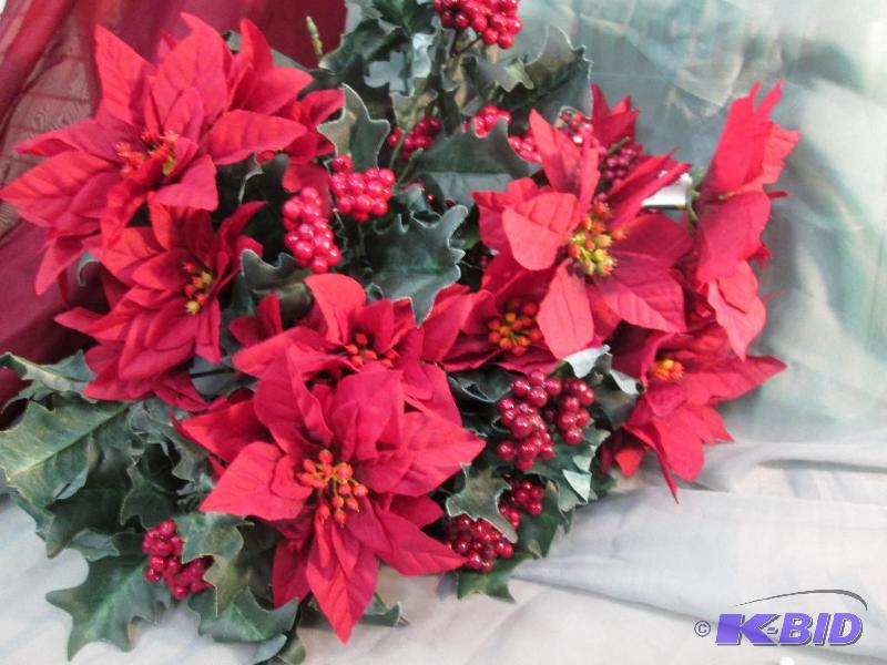 Burgendy flowers and berries qty. 10...