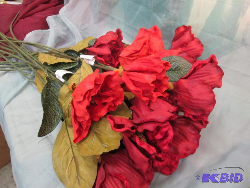 30 inches long stemed red flowers. Qty 17...