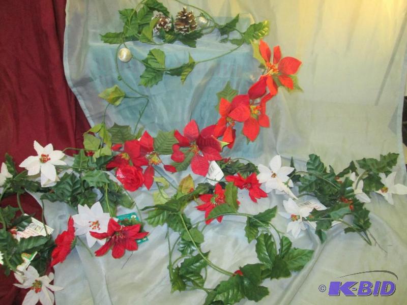 Vines with red and white flowers. Qty. 7...