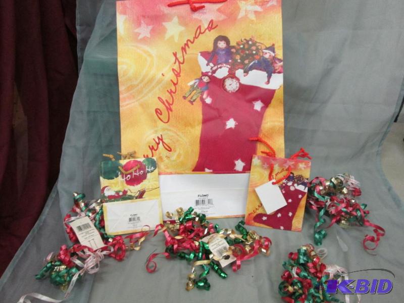 Gift bags, large and small and curly ribbon...