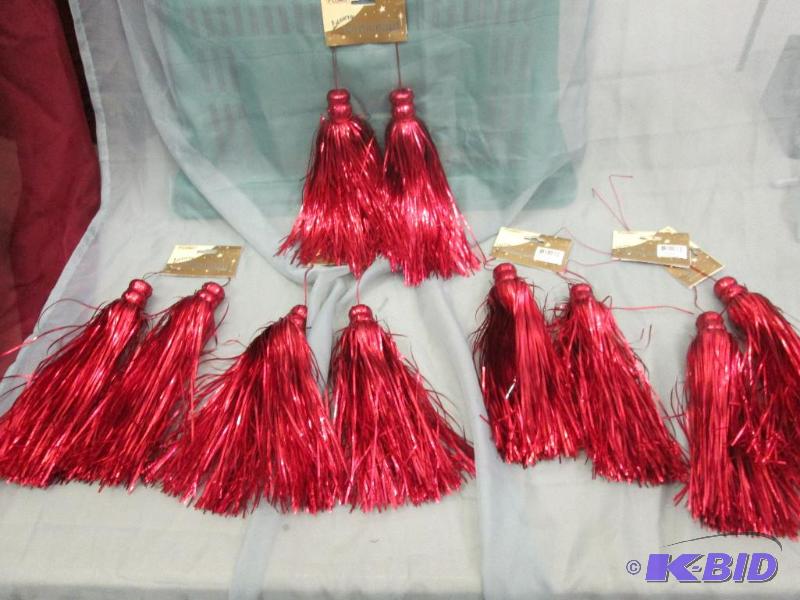 red tassle ornaments qty. 5...