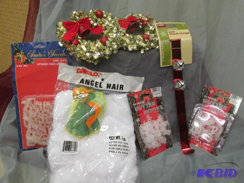 gutter hooks, angle hair , wreath ornamnts wr...