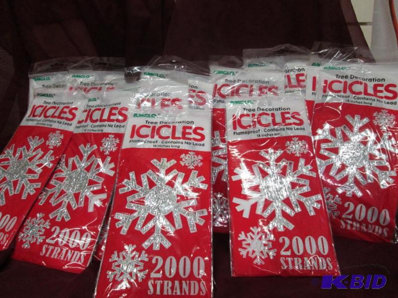 Icicles tree decoration qty 12 bags...