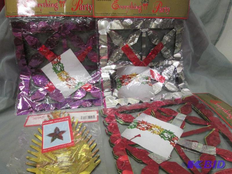 hanging party decorations. Qty 4 packages...
