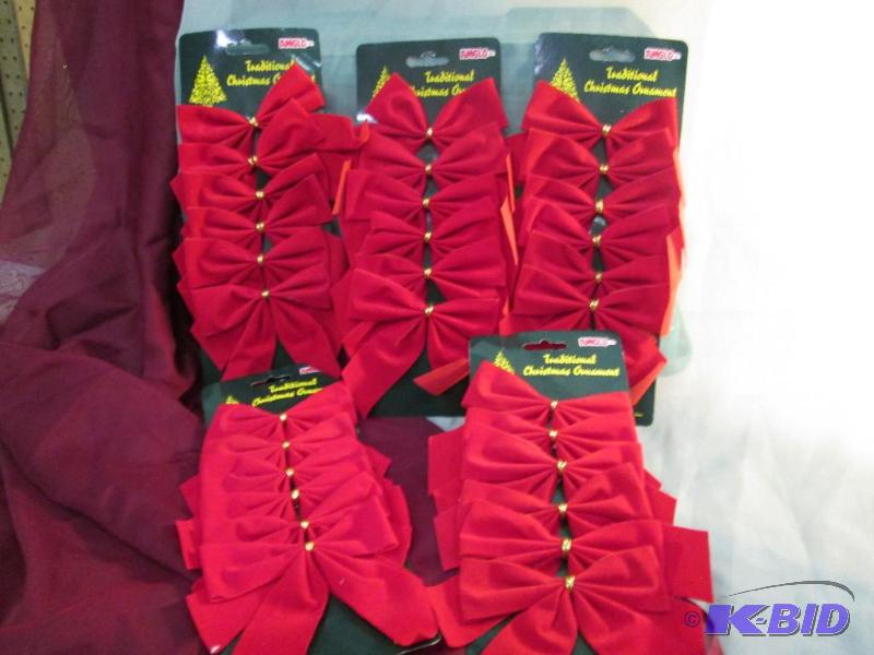 red felt christmas bows qty 5 packages...