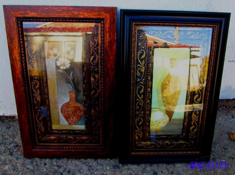 lot 109 image: Pair of framed art...