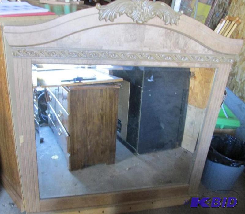 lot 28 image: Decorative mirror 49 inches tall, 4 feet wide...