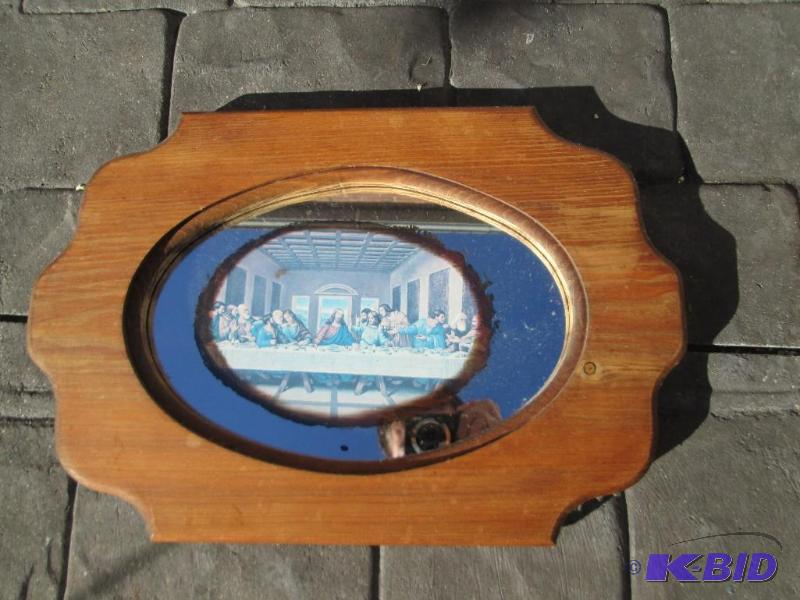 lot 37 image: Last supper mirror, 11 x 17 inch...