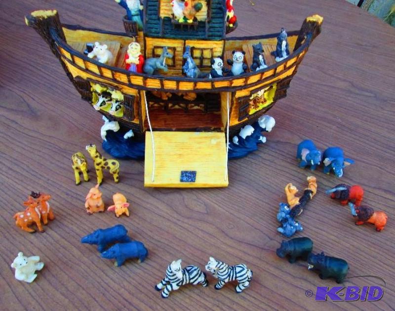 lot 76 image: Noahs Ark, 9 inches tall...