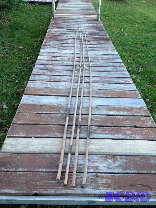 4 Vintage Bamboo Fishing Rods