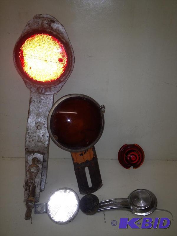 Vintage Car Parts  Red Glass Lens&nbsp...