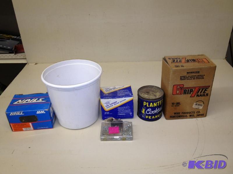 Nails, Screws, Tacks, etc  Most all New In Bo...