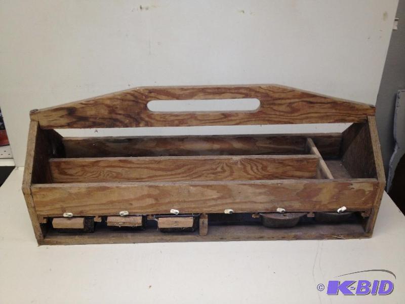 Hand Made Vintage Wooden Tool Box  With 5 dra...
