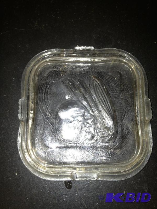 Square Glass Jar Lid, approx 3 34&quot...