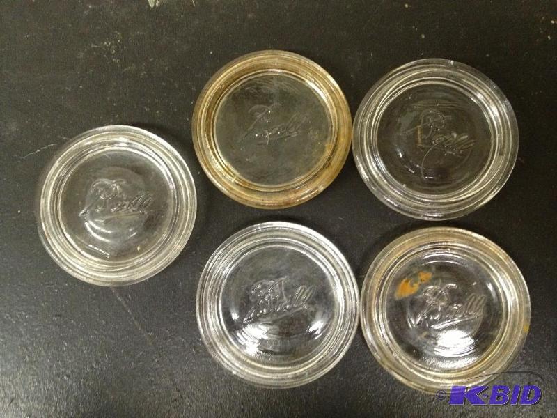 5 Ball Glass Jar Lids, 2 14&quot...