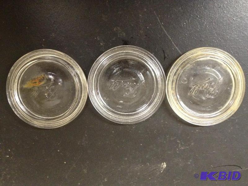 3 Ball Glass Jar Lids, 3&quot...