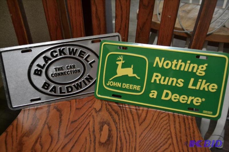 lot 105 image: Two License Plate Covers