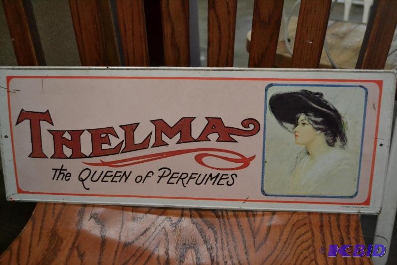 lot 106 image: A Thelma Vintage Tin Sign