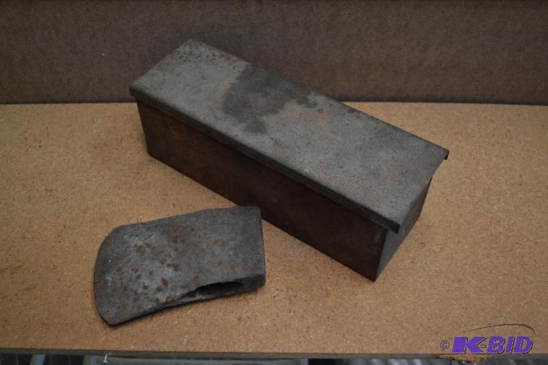 lot 122 image: Steel Box and Axe Head