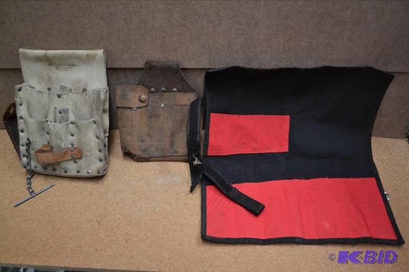 lot 124 image: Two Nail and Tool Pouches, Craftsman Wrench Pouch