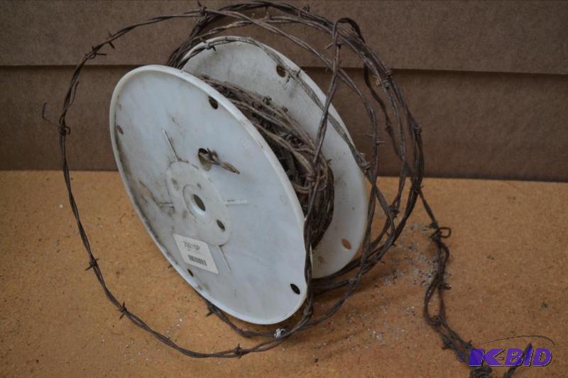 lot 132 image: Plastic Spool, Barbed Wire