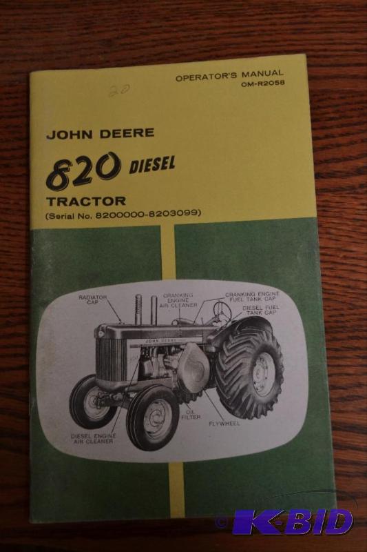 lot 34 image: John Deere Operators Manual
