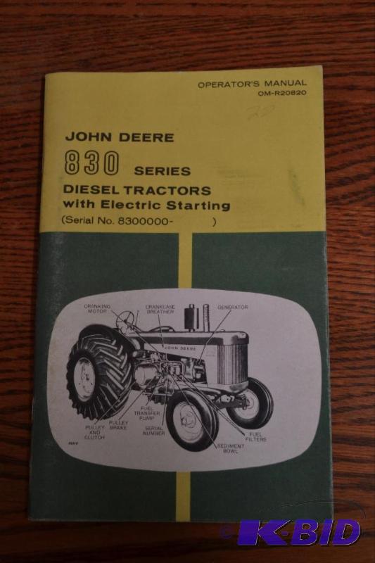 lot 35 image: John Deere Operators Manual