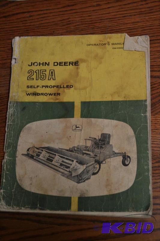 lot 38 image: John Deere Operators Manual