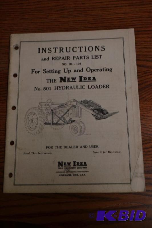 lot 41 image: New Idea Instructions and Repair Parts List