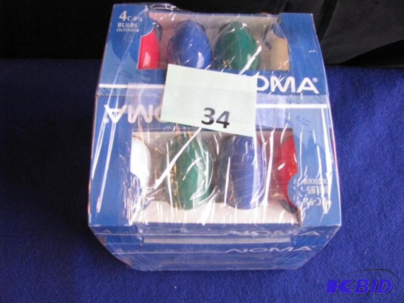 lot 34 image: 10 Packages of 4 Colored Light Bulbs. Indoor...