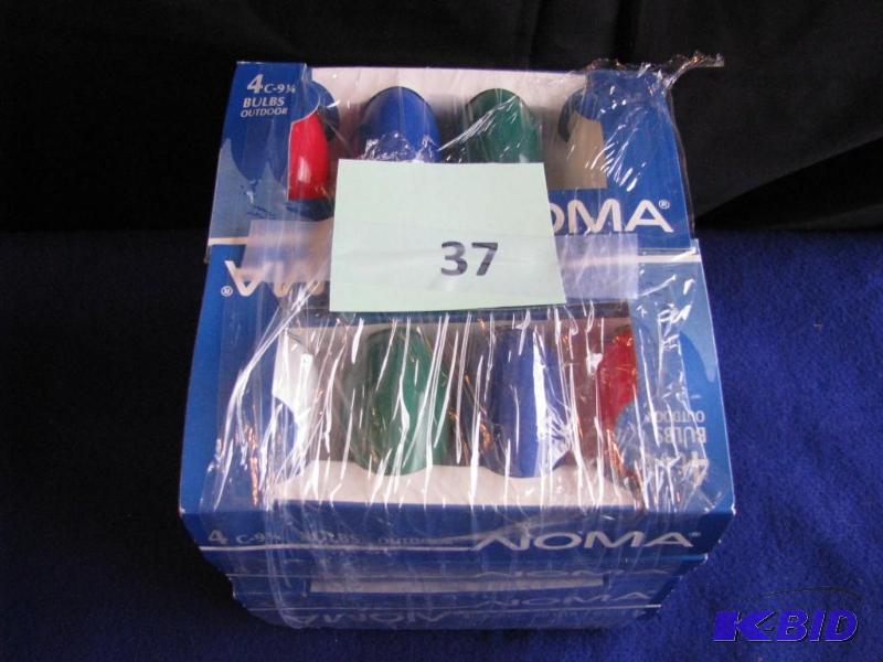 lot 37 image: 10 Packages of 4 Colored Light Bulbs. Indoor...