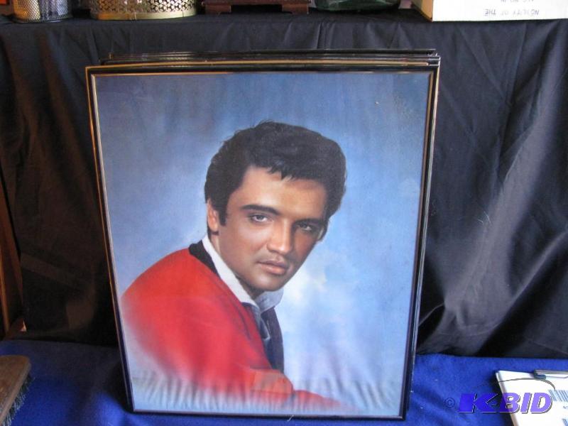 lot 56 image: Elvis with Eagles 4 framed Elvis prints and 4...