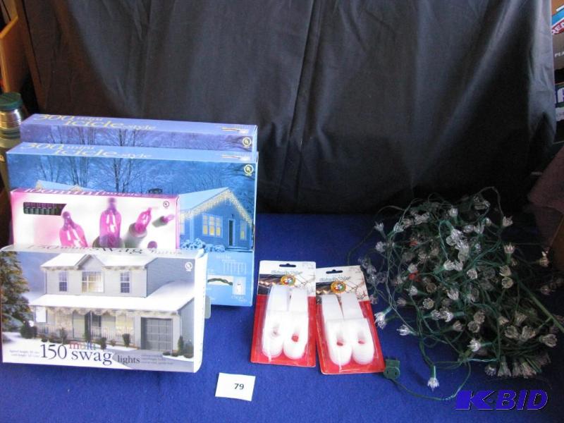 lot 79 image: Christmas light sets new in the box, shingle ...