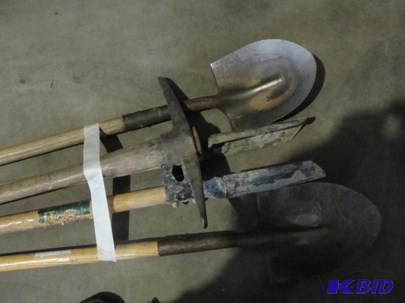 Shovels, Post Hole Digger, and a Pick...